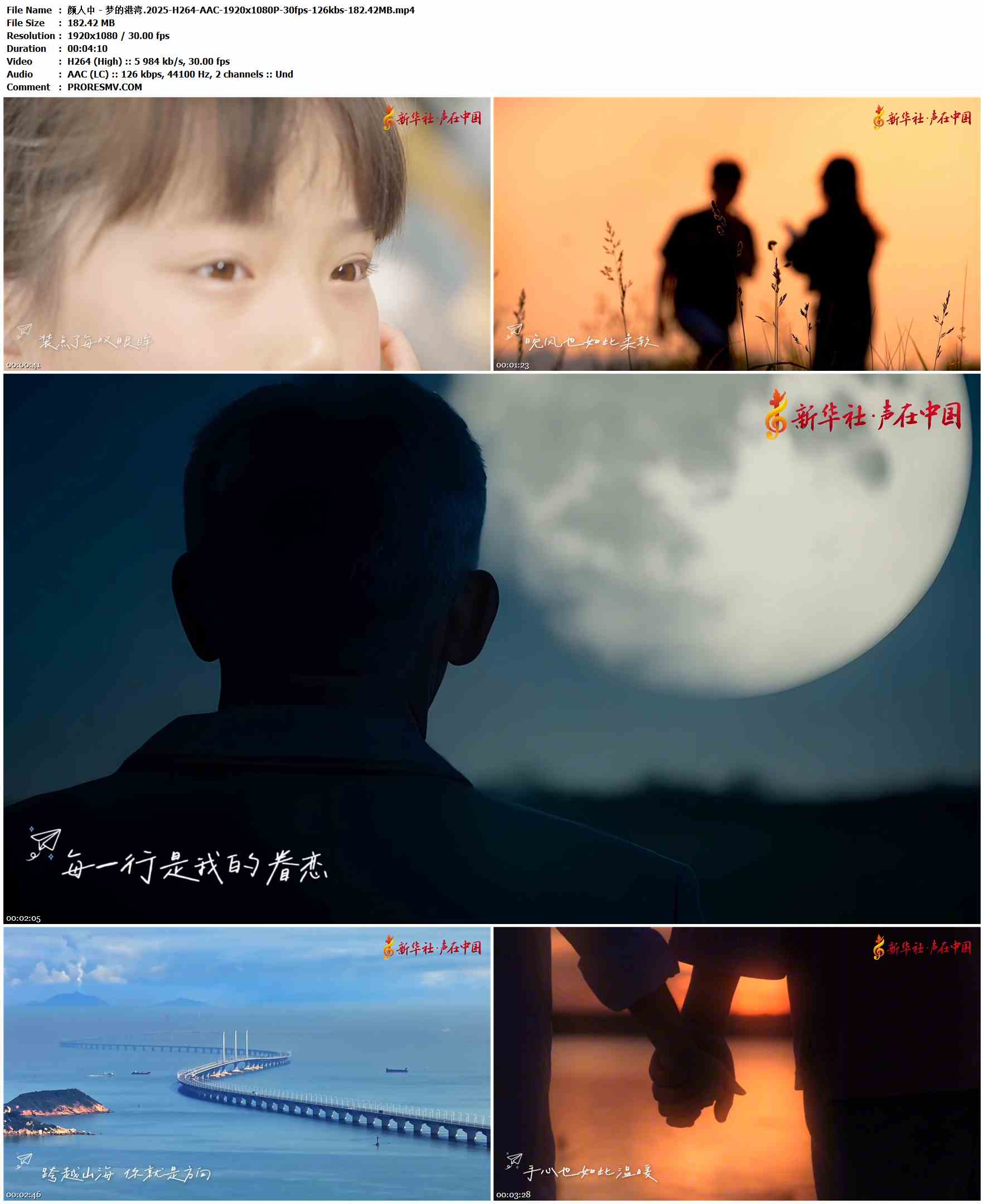 颜人中 - 梦的港湾.2025-H264-AAC-1920x1080P-30fps-126kbs-182.42MB官方MV_高清MV